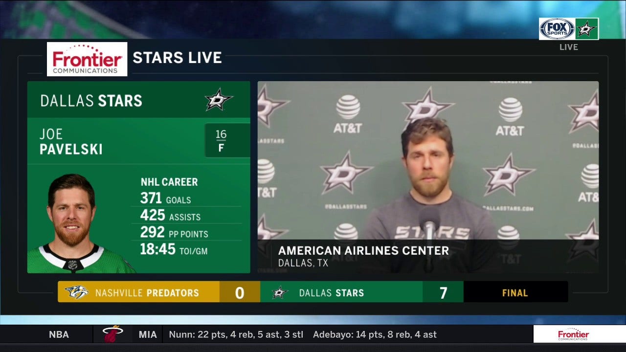 Pavelski: "There was a lot of excitement in this building"