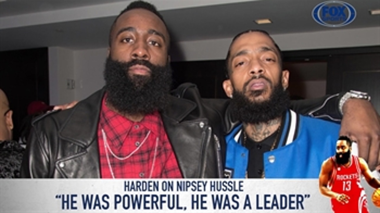 James Harden gets emotional talking about the murder of Nipsey Hussle