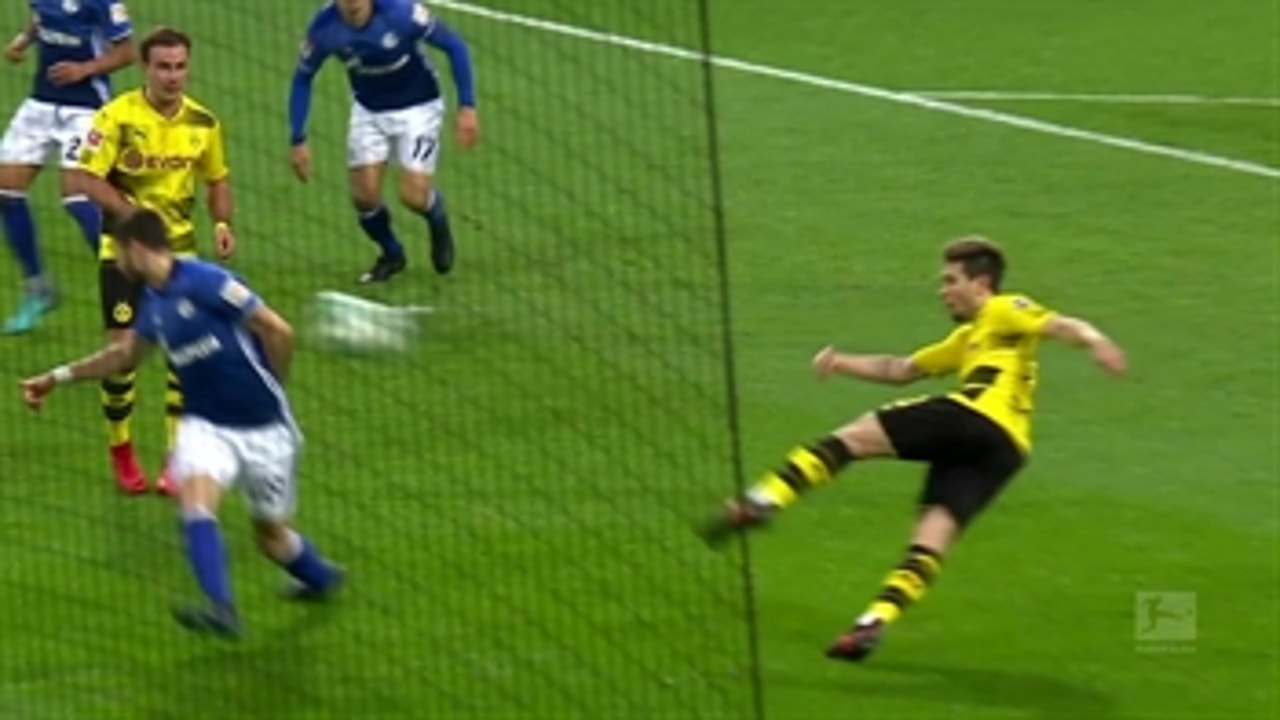 Guerreiro nets stunning volley for Dortmund vs. Schalke ' 2017-18 Bundesliga Highlights