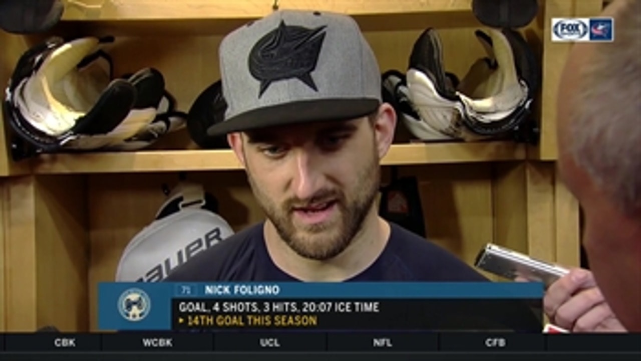 Nick Foligno thought Columbus' energy was at an all time high against Washington