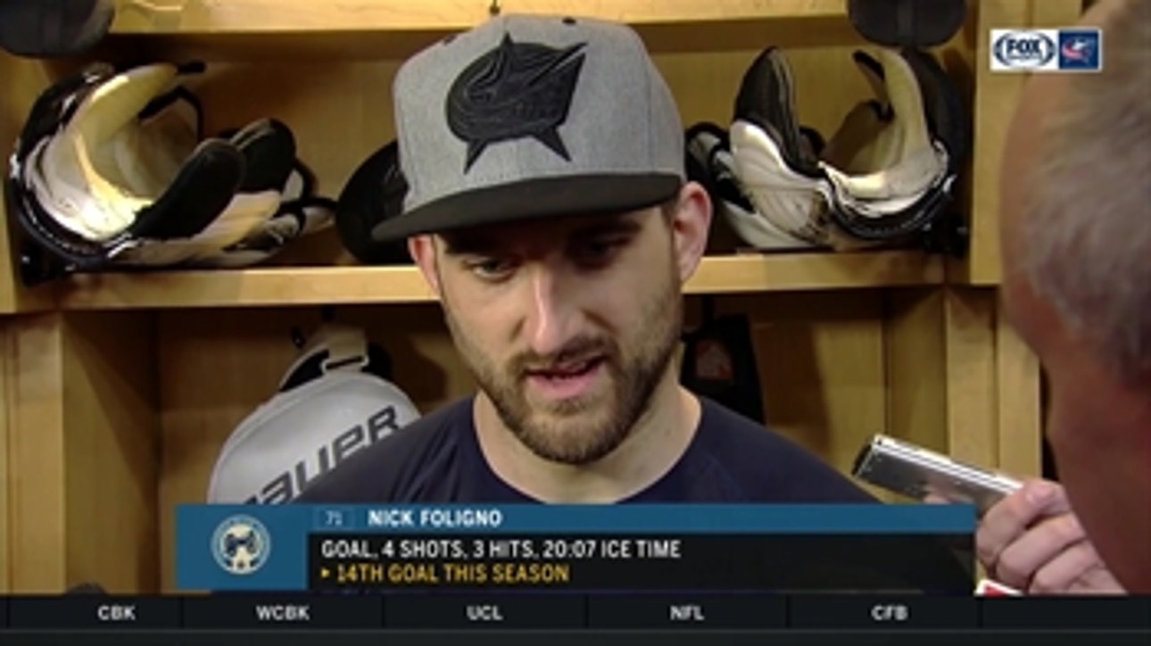 Nick Foligno thought Columbus' energy was at an all time high against Washington