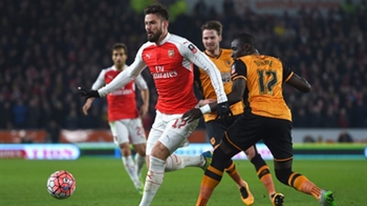 Giroud pounces on Hull City's defensive error to put Arsenal in front ' 2015-16 FA Cup Highlights