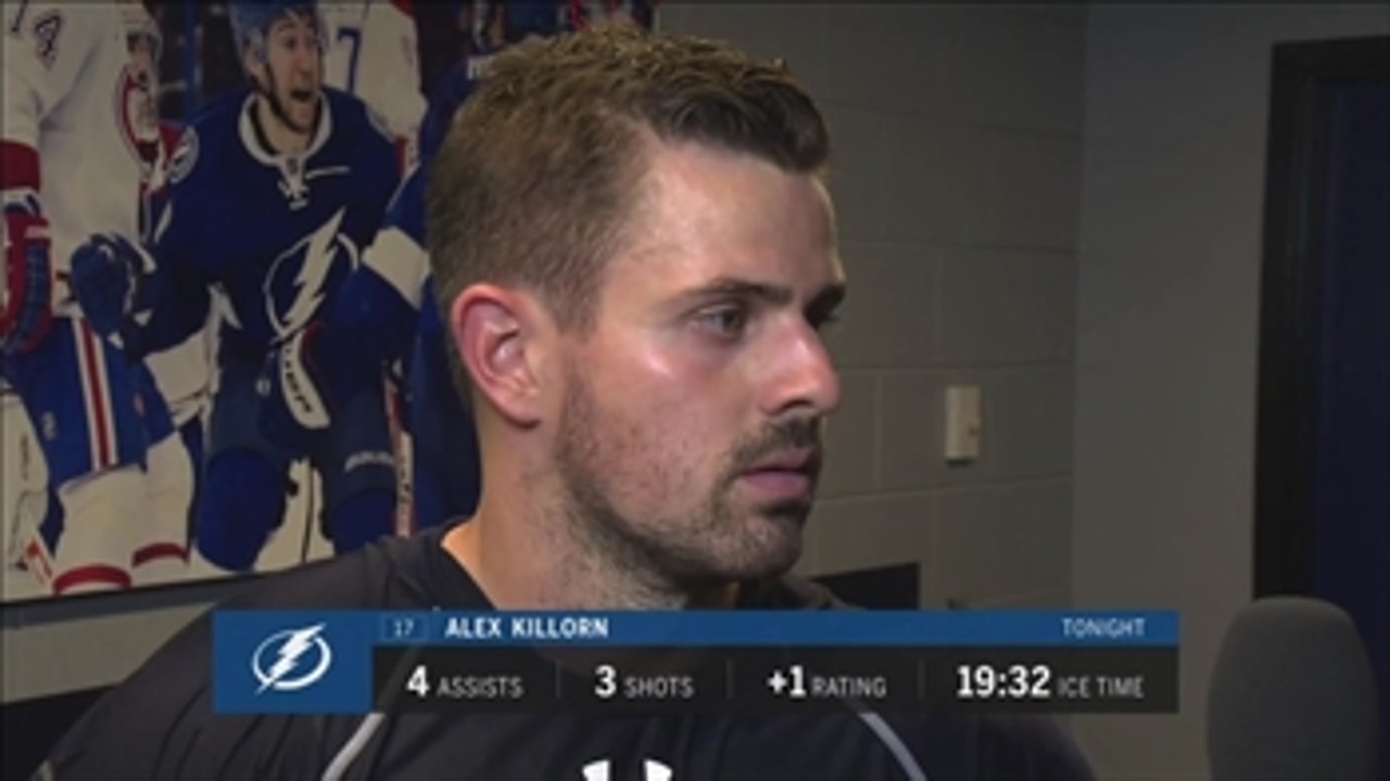 Four-assist man Alex Killorn says it is all about how you finish