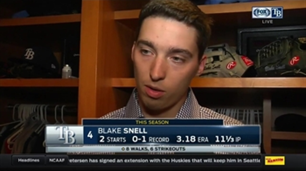 Rays lefty Blake Snell on his truncated start Wednesday