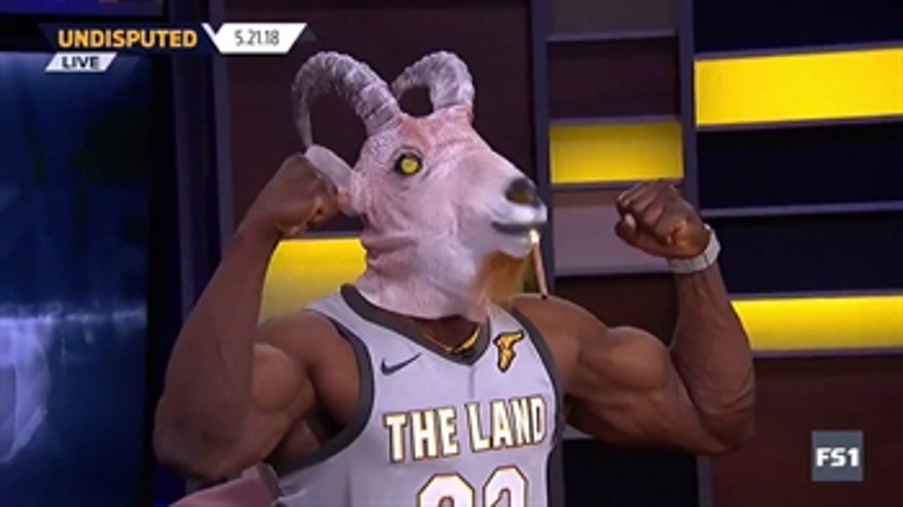 Shannon Sharpe rocked a GOAT mask to