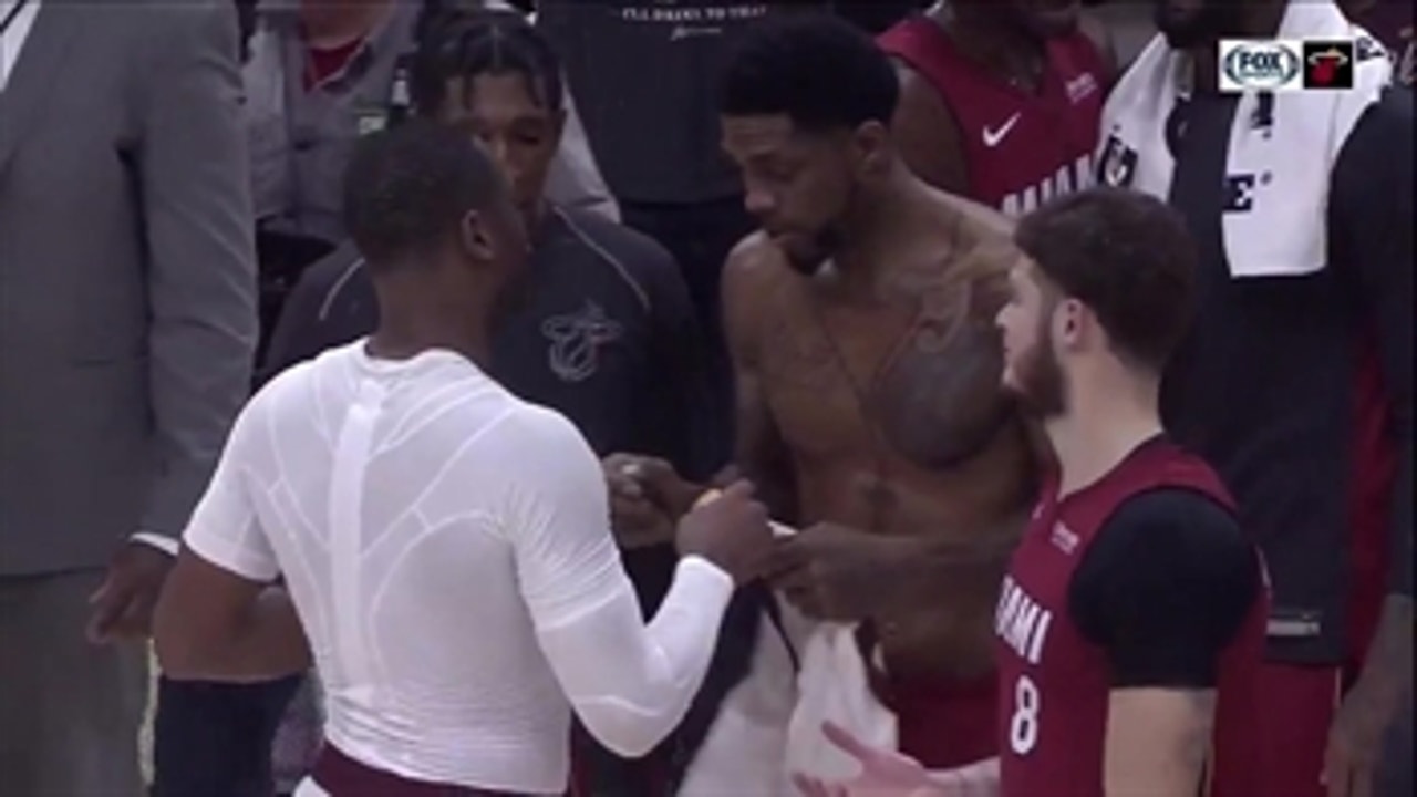 Unbreakable bond: Wade, Haslem exchange jerseys after Heat-Cavs game