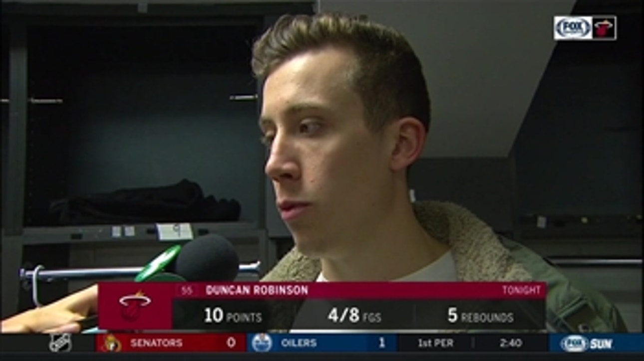 Duncan Robinson talks ending the 3-game road trip with a loss to Celtics