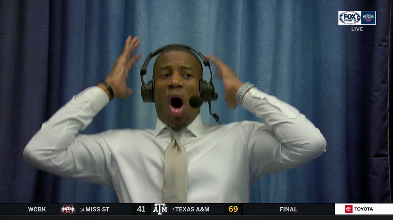 Antonio Daniels Reaction to Zion's Poster Dunk against Sacramento ' Pelicans Live