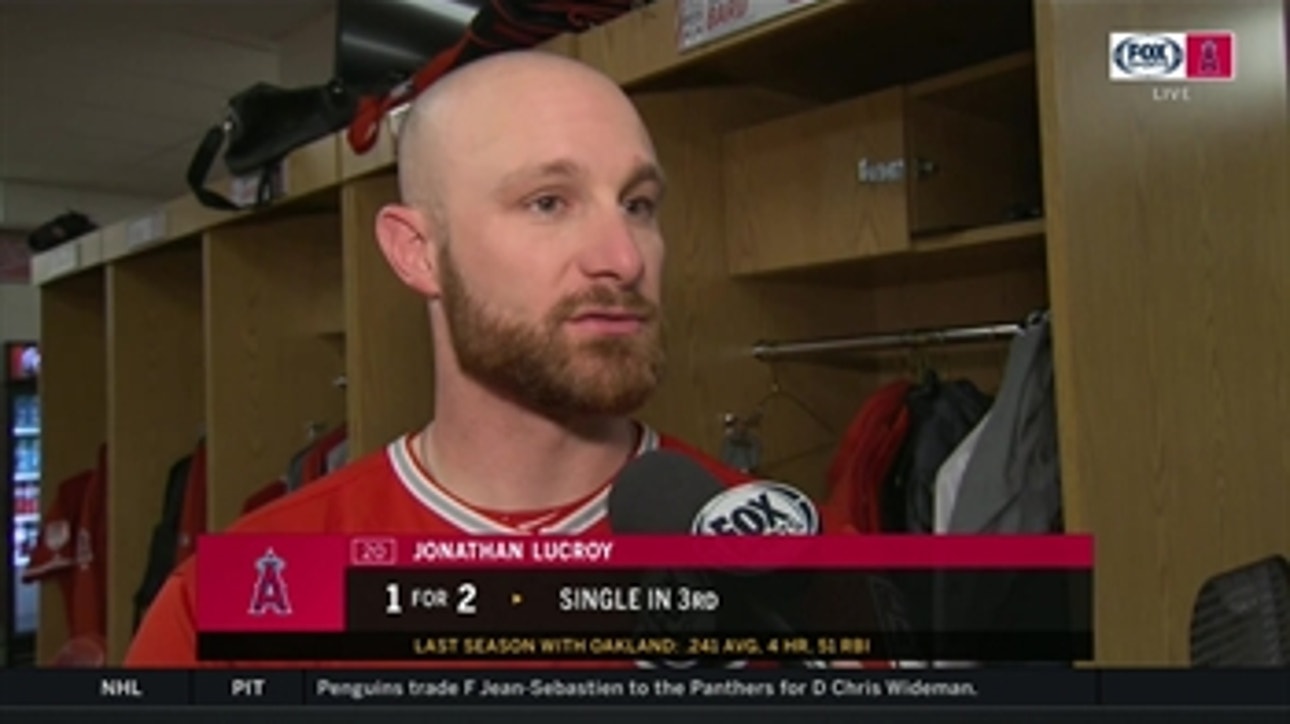 Angels catcher Jonathan Lucroy: Right now, it's all about timing