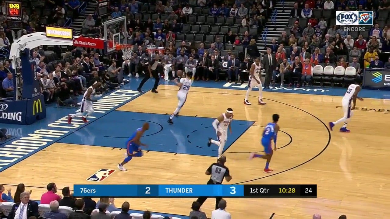WATCH: Chris Paul with the Quick Move to the Basket ' Thunder ENCORE