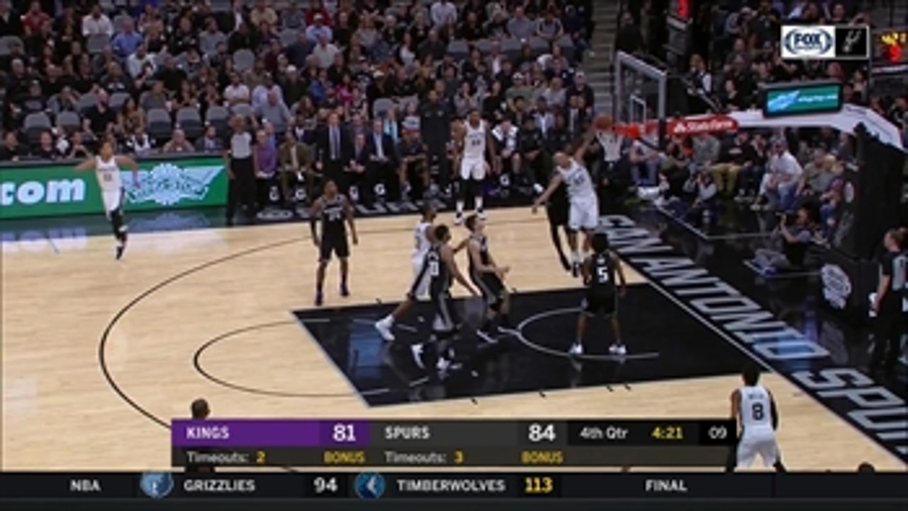 Are you kidding???  Manu Ginobili throws down INSANE dunk in Spurs playoff clinching win