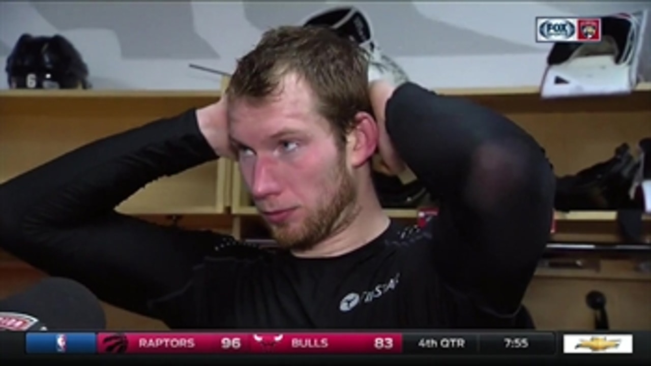 James Reimer reacts to Panthers' loss to Bruins