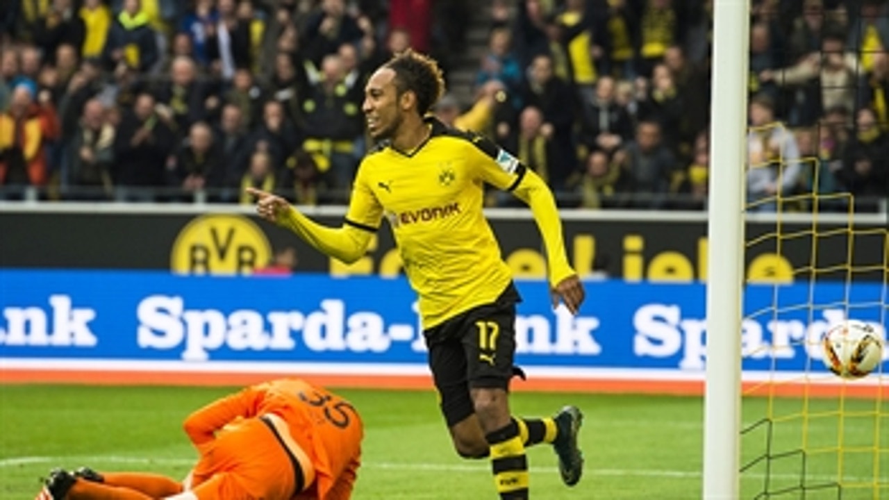 Aubameyang goal gives Dortmund early lead vs. Augsburg  ' 2015-16 Bundesliga Highlights