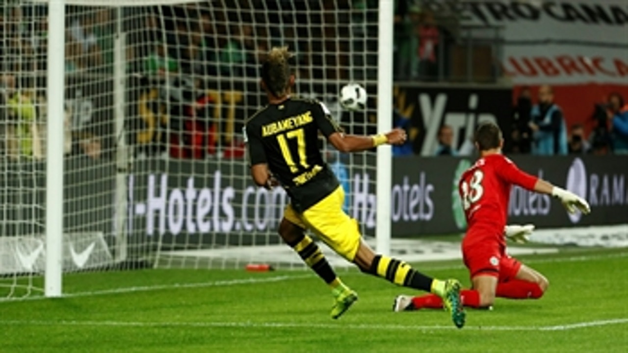 Aubameyang gives Dortmund 2-0 lead over Wolfsburg ' 2016-17 Bundesliga Highlights