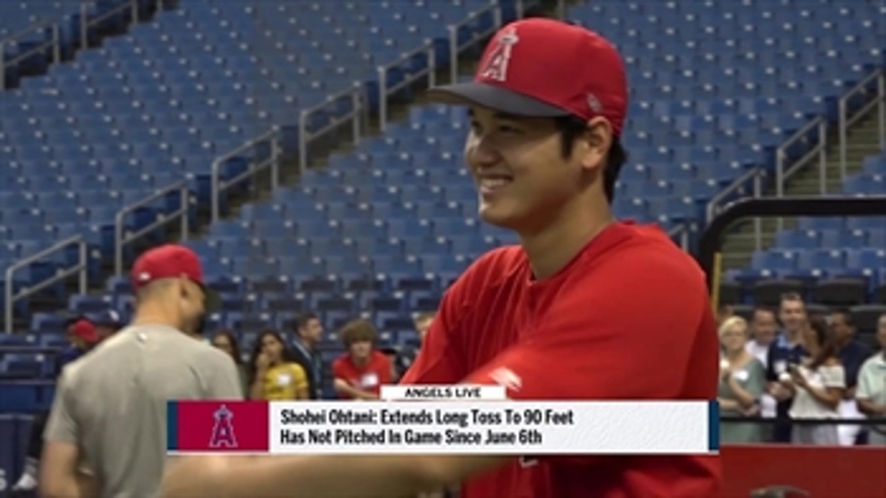 Shohei Ohtani continues to make progress toward pitching again