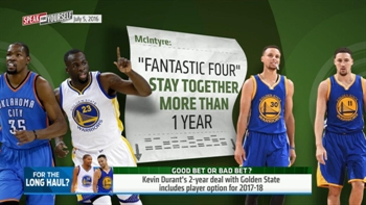 Durant, Draymond, Steph and Klay sticking together for more than a year - 'Speak for Yourself'