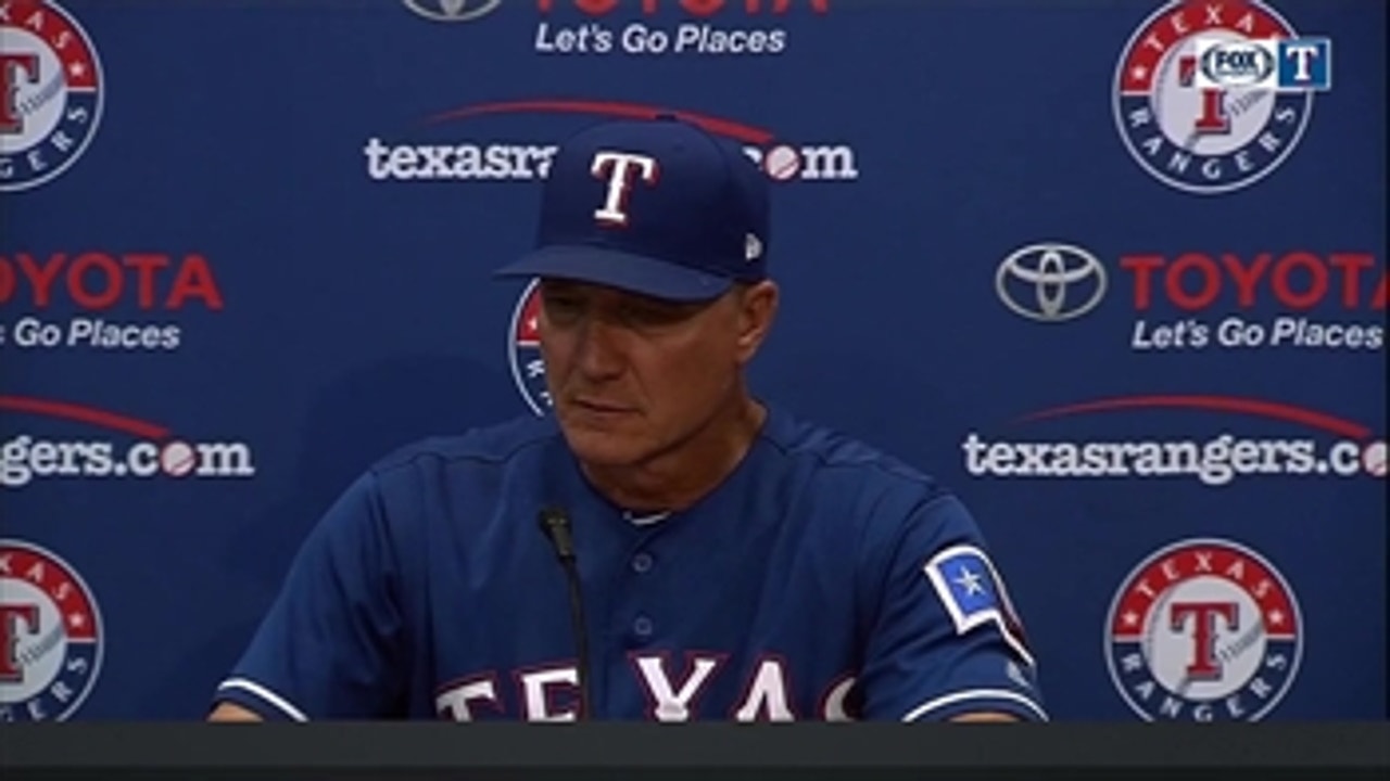 Jeff Banister on Cole Hamels in win over New York