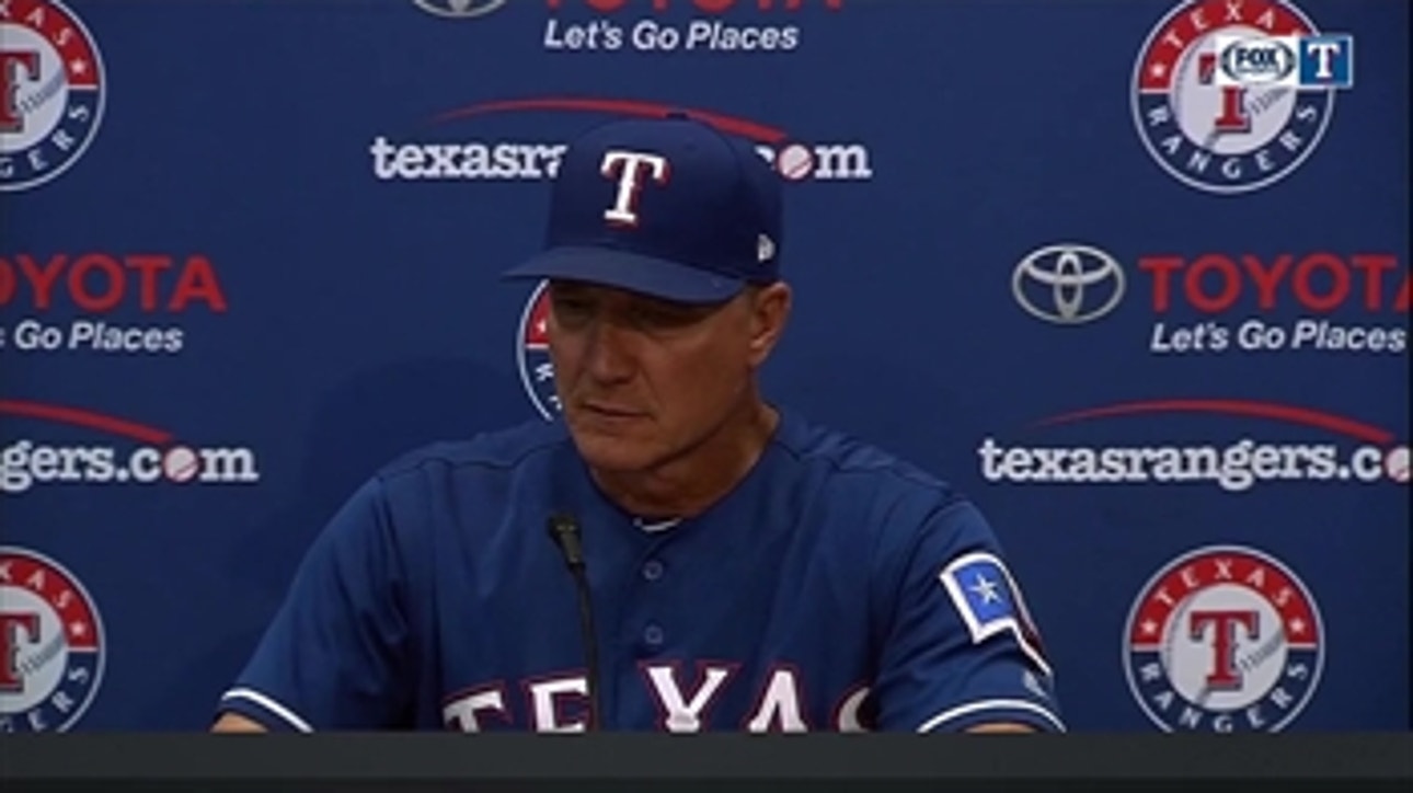 Jeff Banister on Cole Hamels in win over New York