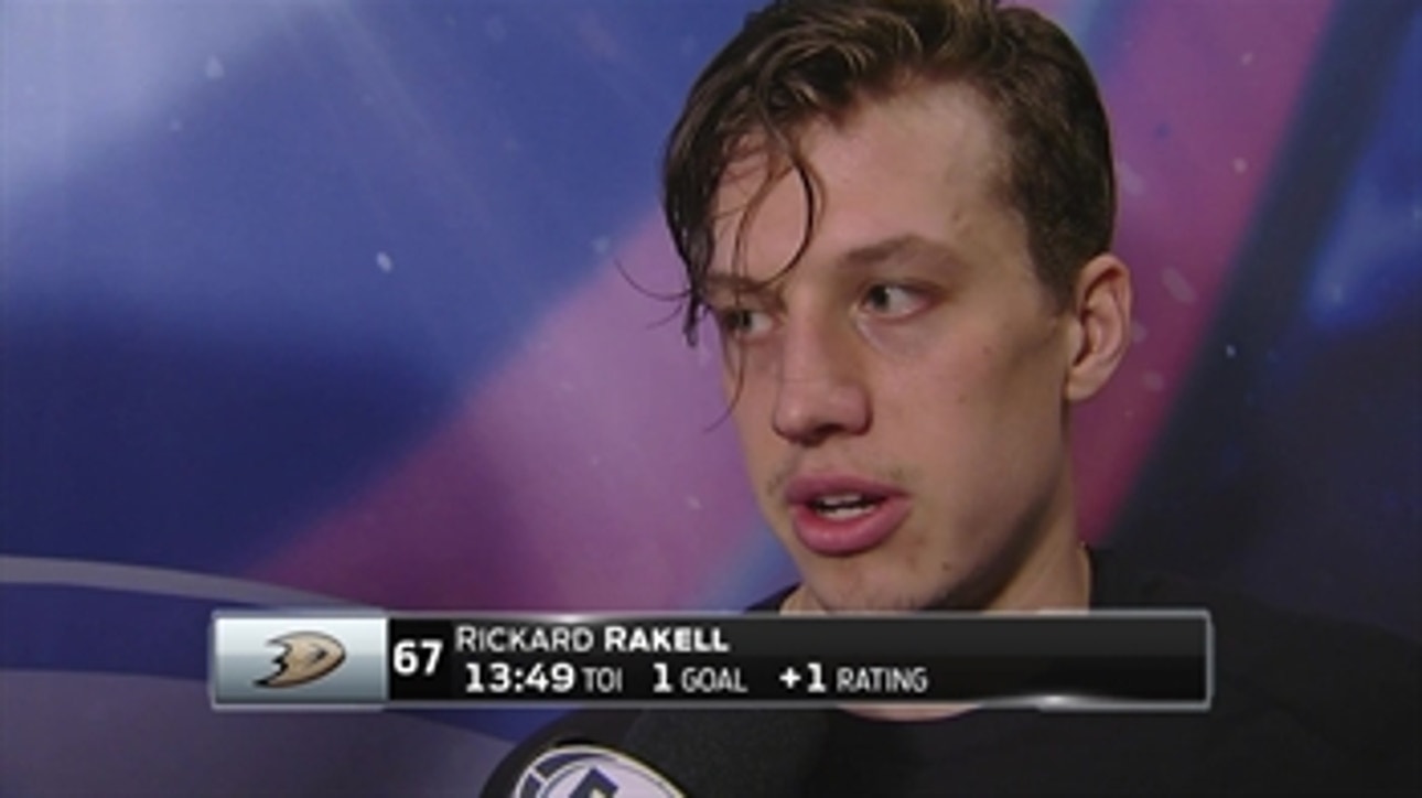 Rickard Rakell (1 goal): We had to win this game; Ducks cut series to 2-1