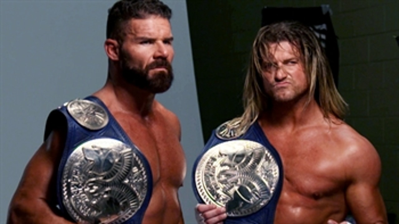 Ziggler and Roode take photos with the SmackDown Tag Team Championships: WWE Network Exclusive, Jan. 8, 2021