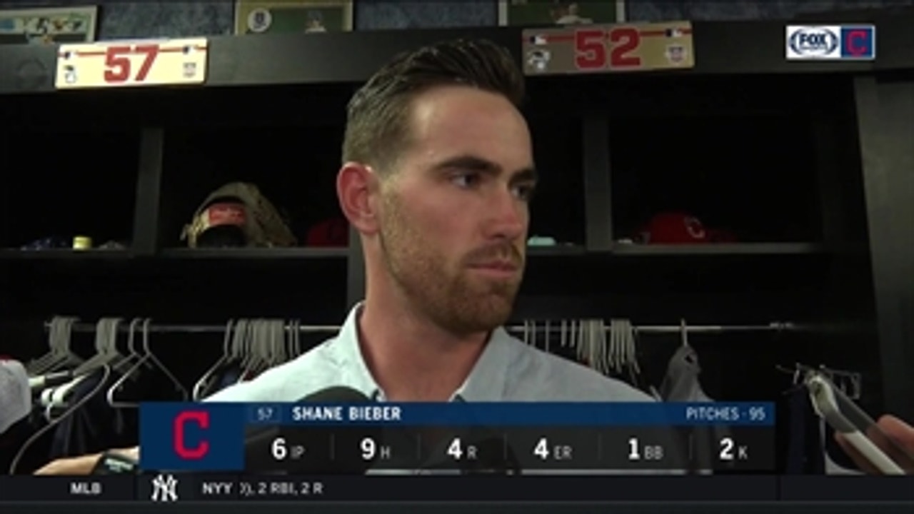 Shane Bieber uses breathing techniques to calm himself on the mound