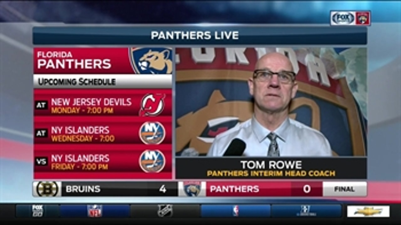 Tom Rowe: Our guys are giving it all they've got