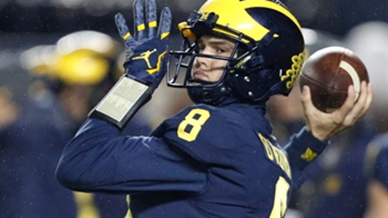 John O'Korn connects with Sean McKeon for the 3-yard TD pass, Wolverines up 14-0 over the Buckeyes