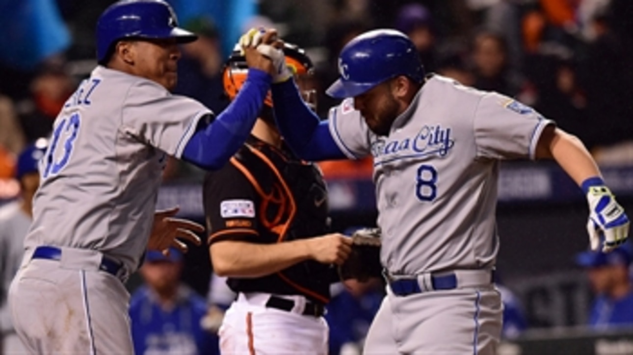 Moustakas, Royals take Game 1 against Orioles