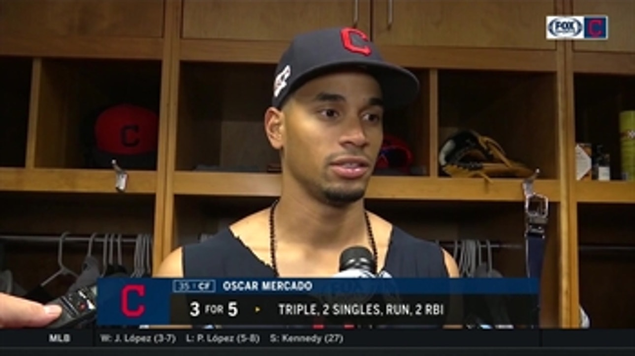 Oscar Mercado's confidence is growing with the Indians battling for a Wild Card berth