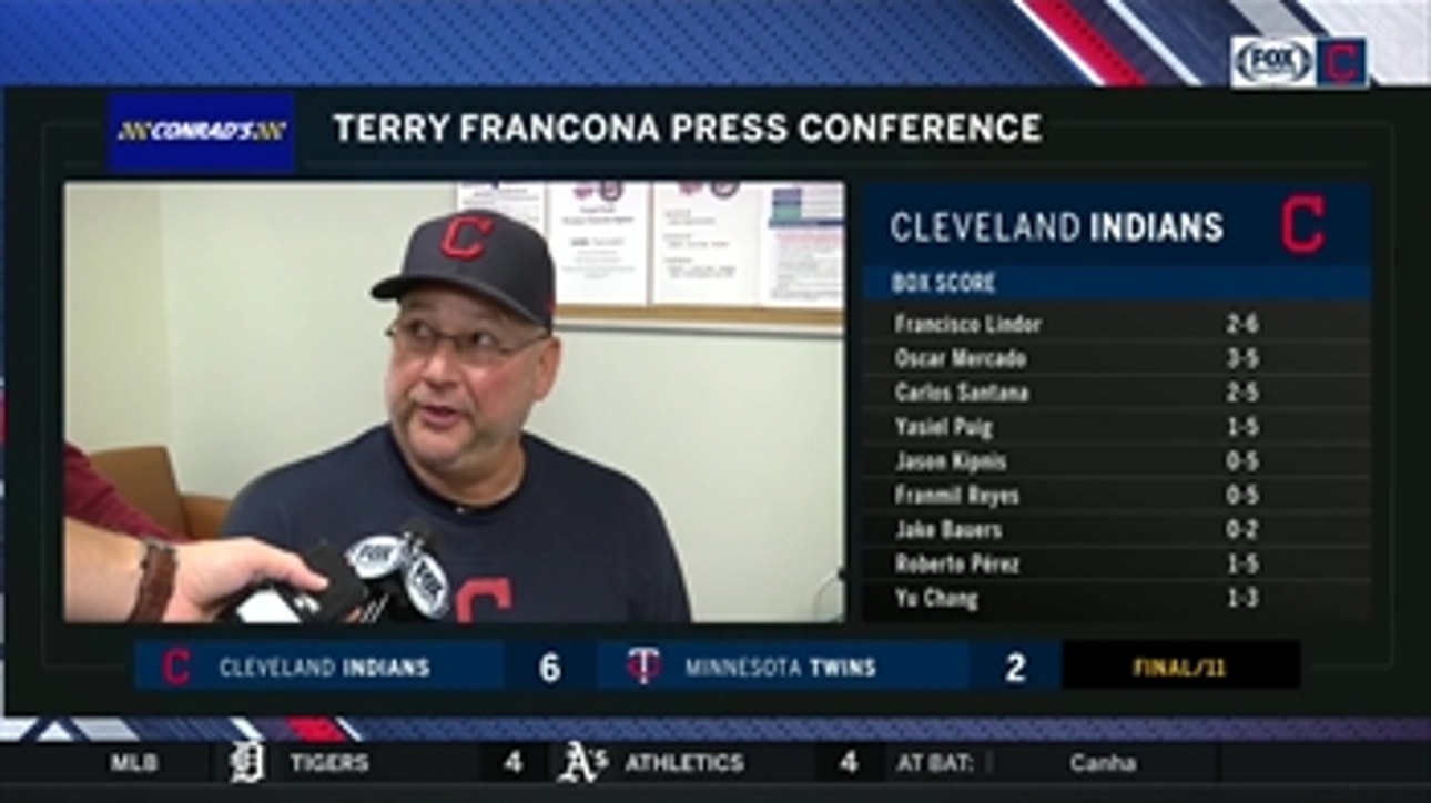 Terry Francona knows the value Tyler Clippard brings to the bullpen