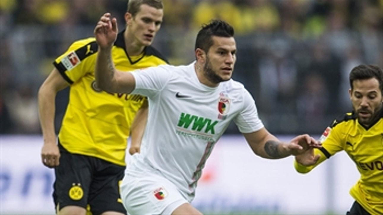 Bobadilla pulls one back for Augsburg against Dortmund ' 2015-16 Bundesliga Highlights