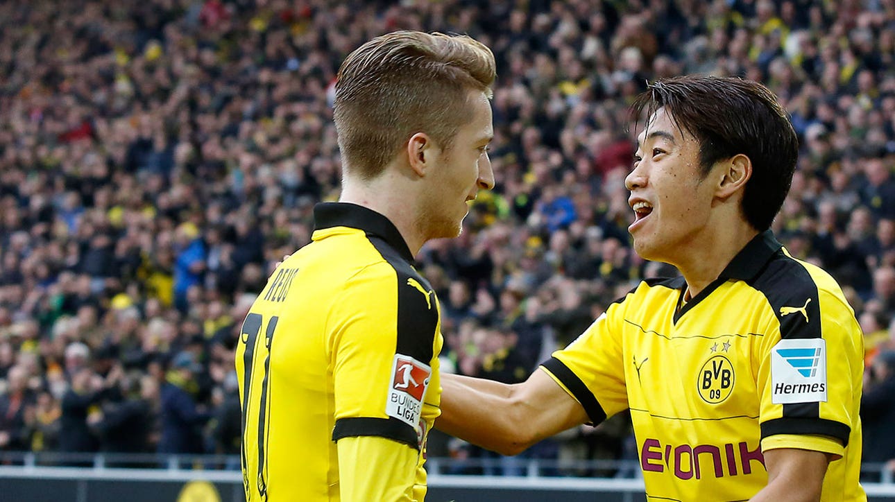 Reus brace extends Borussia Dortmund lead vs. Augsburg ' 2015-16 Bundesliga Highlights
