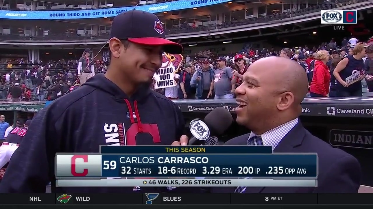 Carlos Carrasco notches career-highs in strikeouts and innings pitched for season