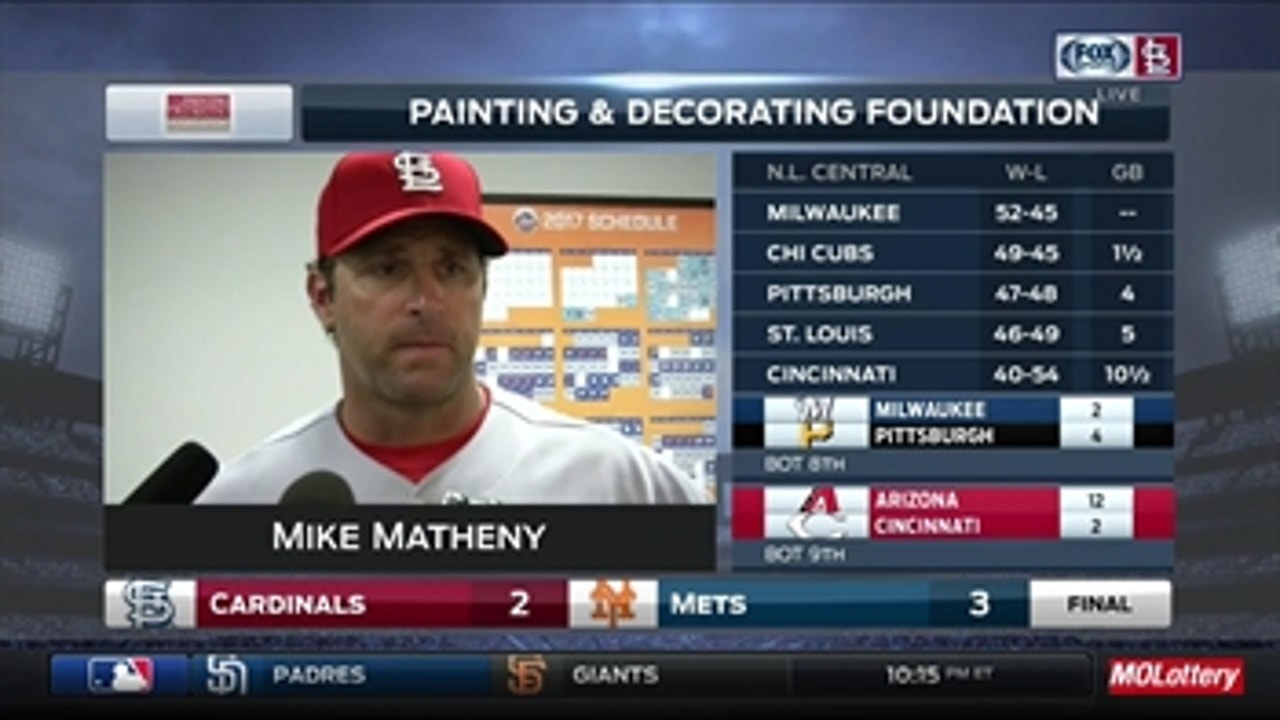 Matheny on Cardinals' frustrating loss to Mets
