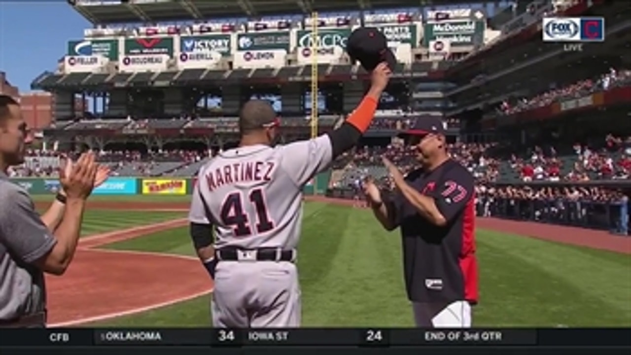 Indians honor Victor Martinez in his last visit to Cleveland as active player