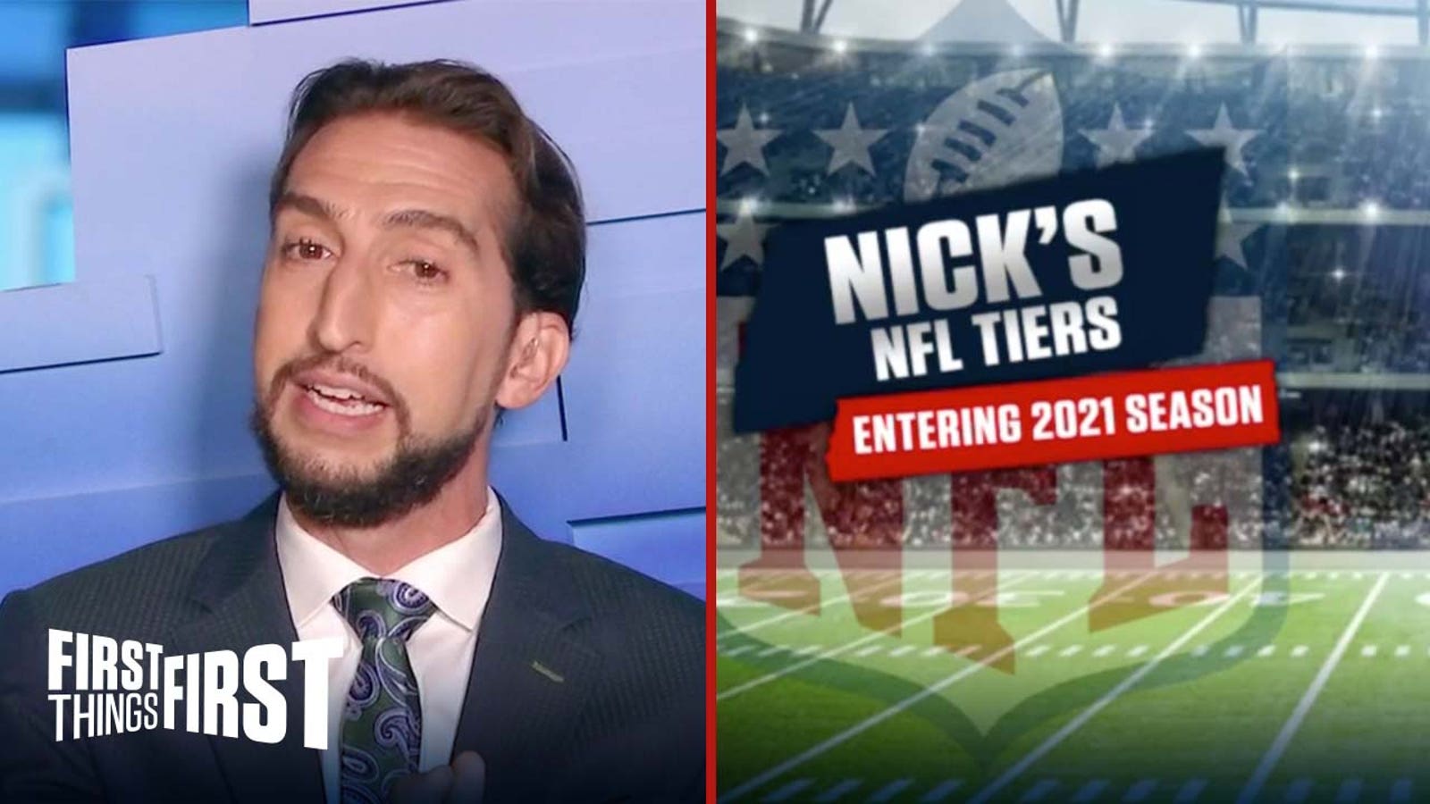 Nick Wright reveals his NFL tiers heading into the 2021 season I FIRST THINGS FIRST