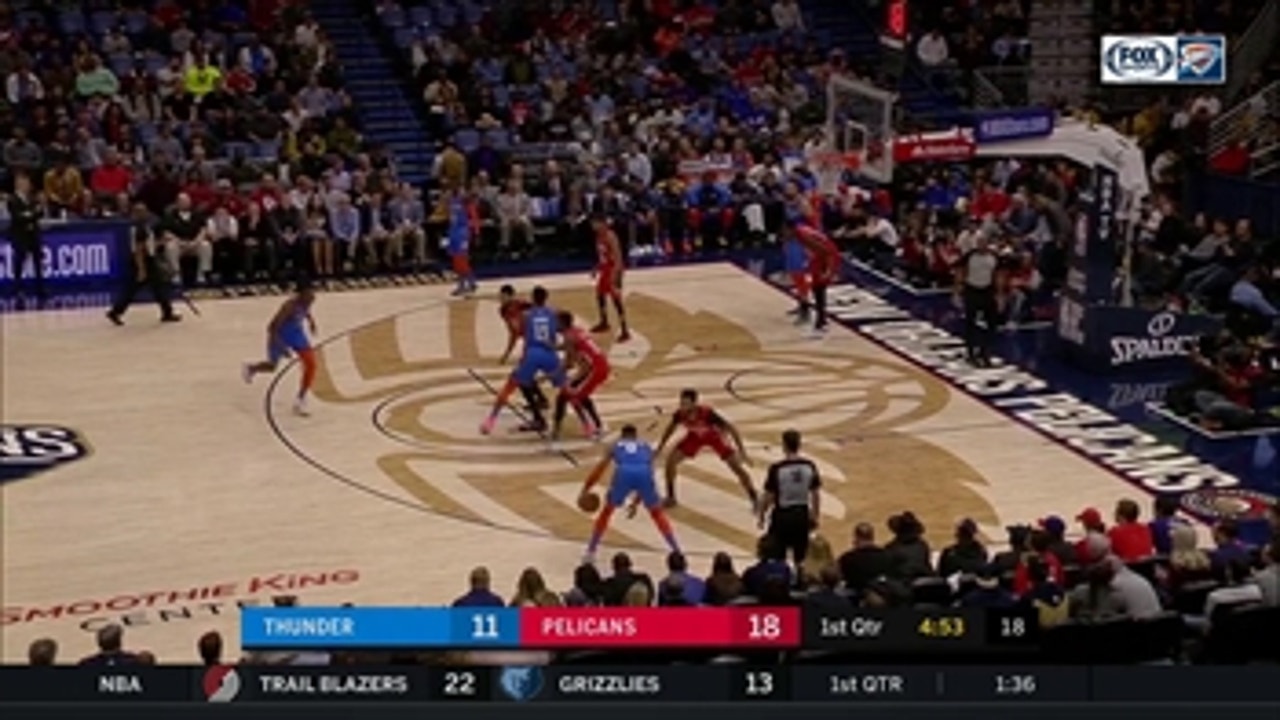 HIGHLIGHTS: Russell Westbrook assists on the Jerami Grant DUNK