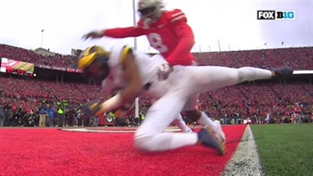 Michigan pulls down an astonishing TD catch to narrow the gap vs. Ohio State