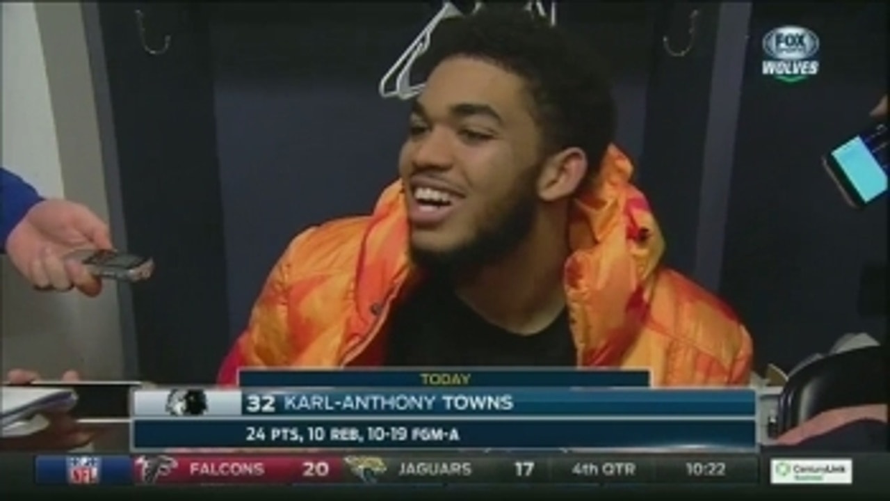 Towns 'ecstatic' about Timberwolves win in front of family, home crowd