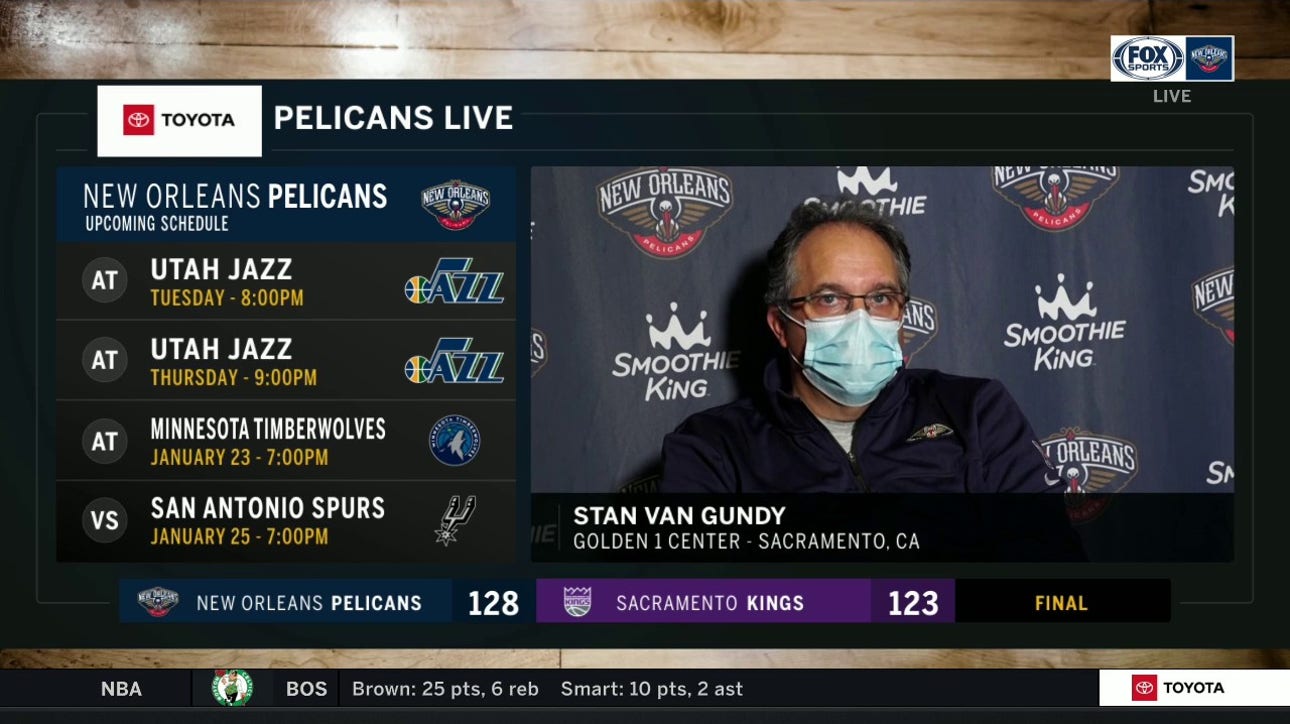 Stan Van Gundy on the Pelicans 128-123 Win over the Kings