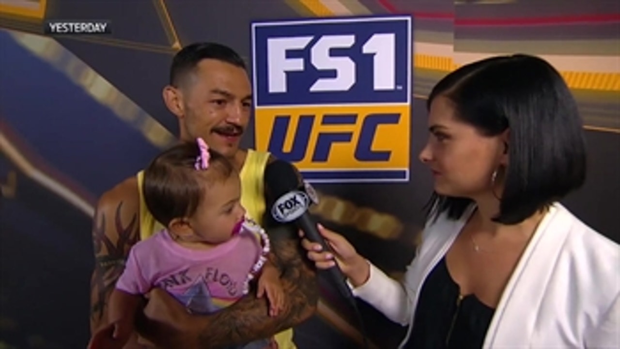 Cub Swanson and his daughter talk with Megan Olivi in Los Angeles ' INTERVIEW ' UFC 227