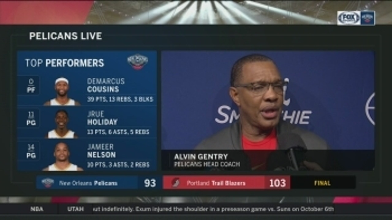 Alvin Gentry on how Pelicans adjusted after Anthony Davis injury