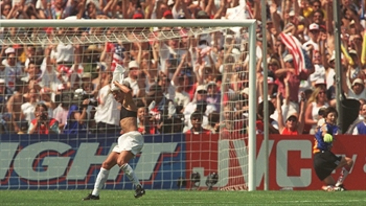 Brandi Chastain relives her penalty, the greatest Women's World Cup™ moment ever