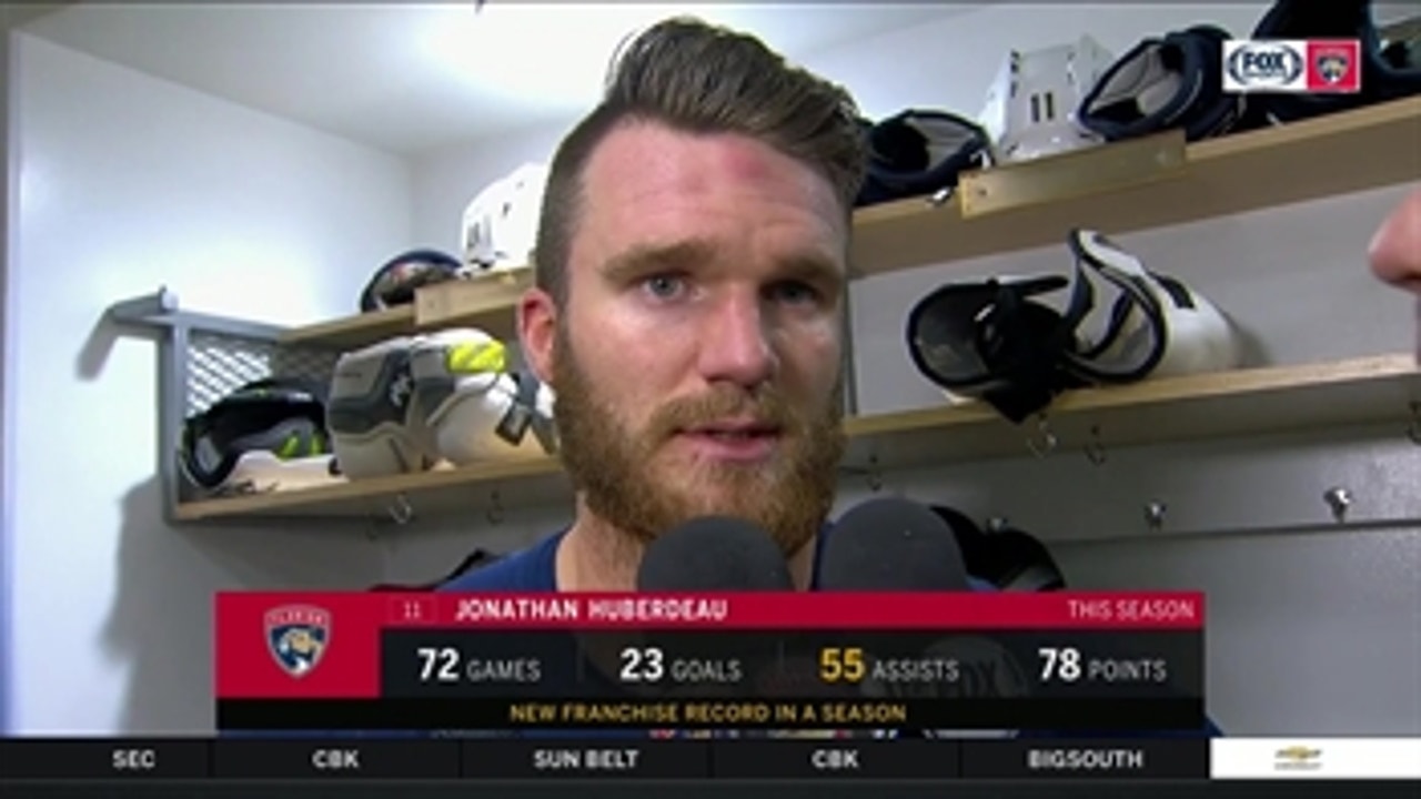 Jonathan Huberdeau on loss to Ducks: 'It's tough to swallow'