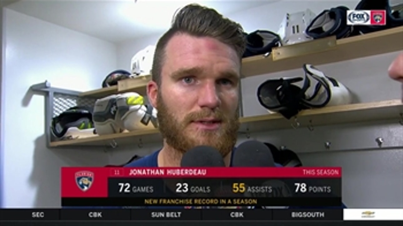 Jonathan Huberdeau on loss to Ducks: 'It's tough to swallow'