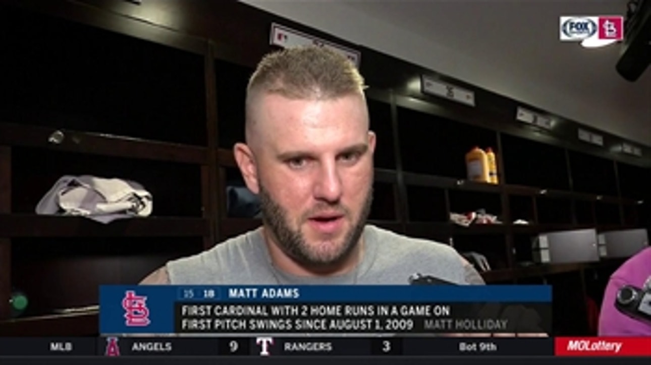 Adams credits bat on two-home run night: 'It felt good in my hands, so I stuck with that'