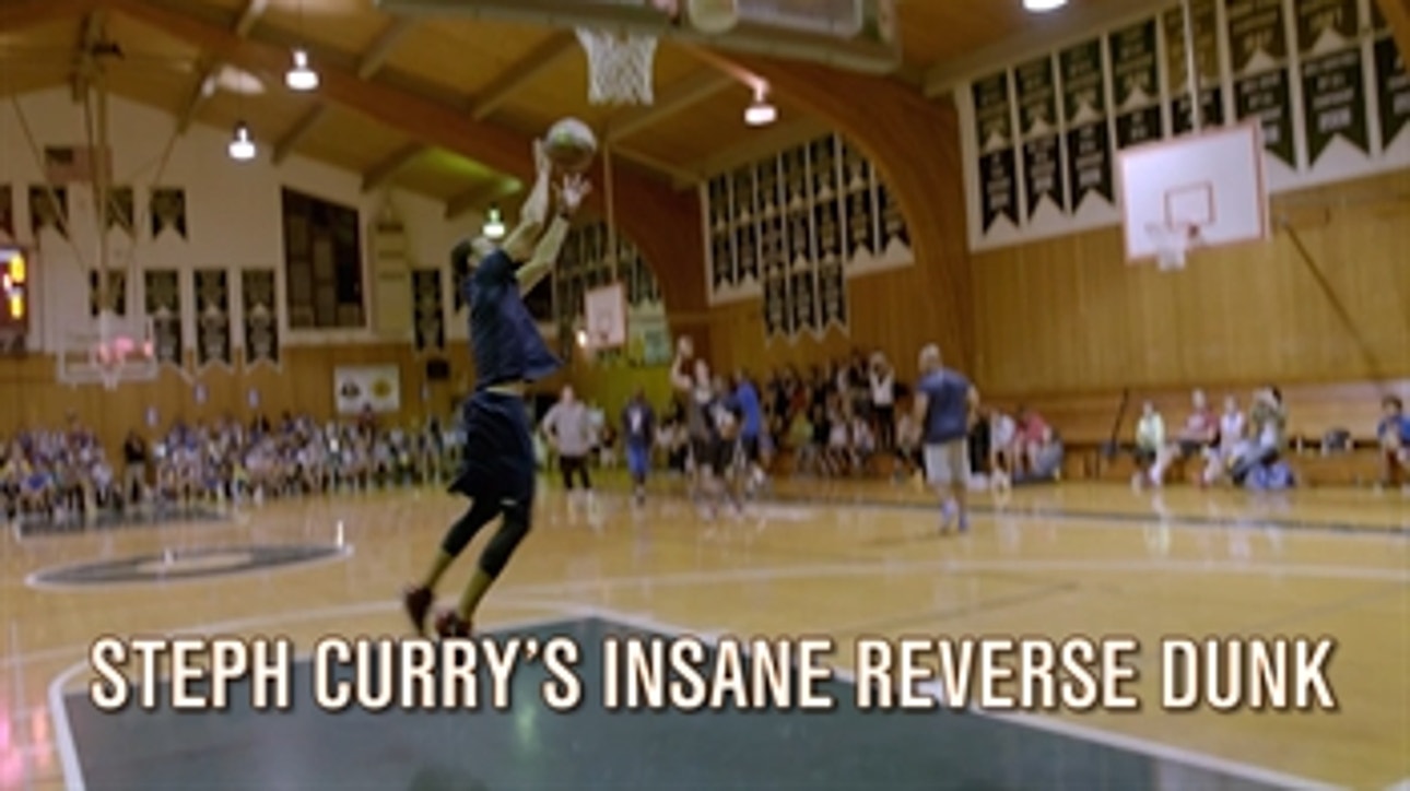 Steph Curry throws down an impressive dunk in Pebble Beach