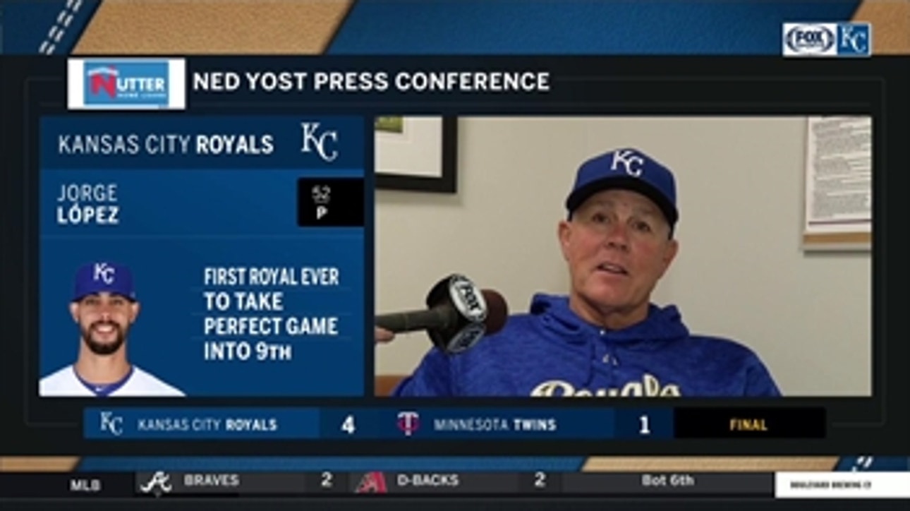 Yost on Salvy and Lopez's calm demeanor during perfect game bid