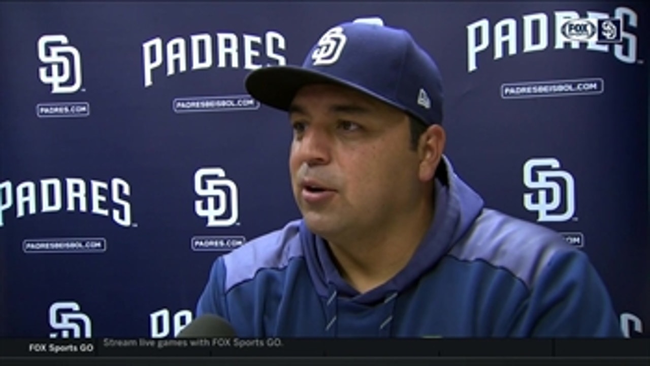 Padres interim manager Rod Barajas comments on loss to Arizona