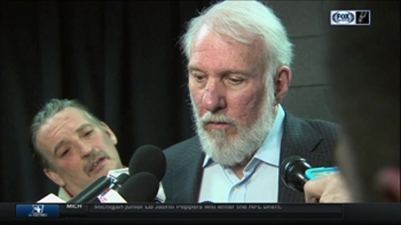 Gregg Popovich on defense 'not up to par' in loss